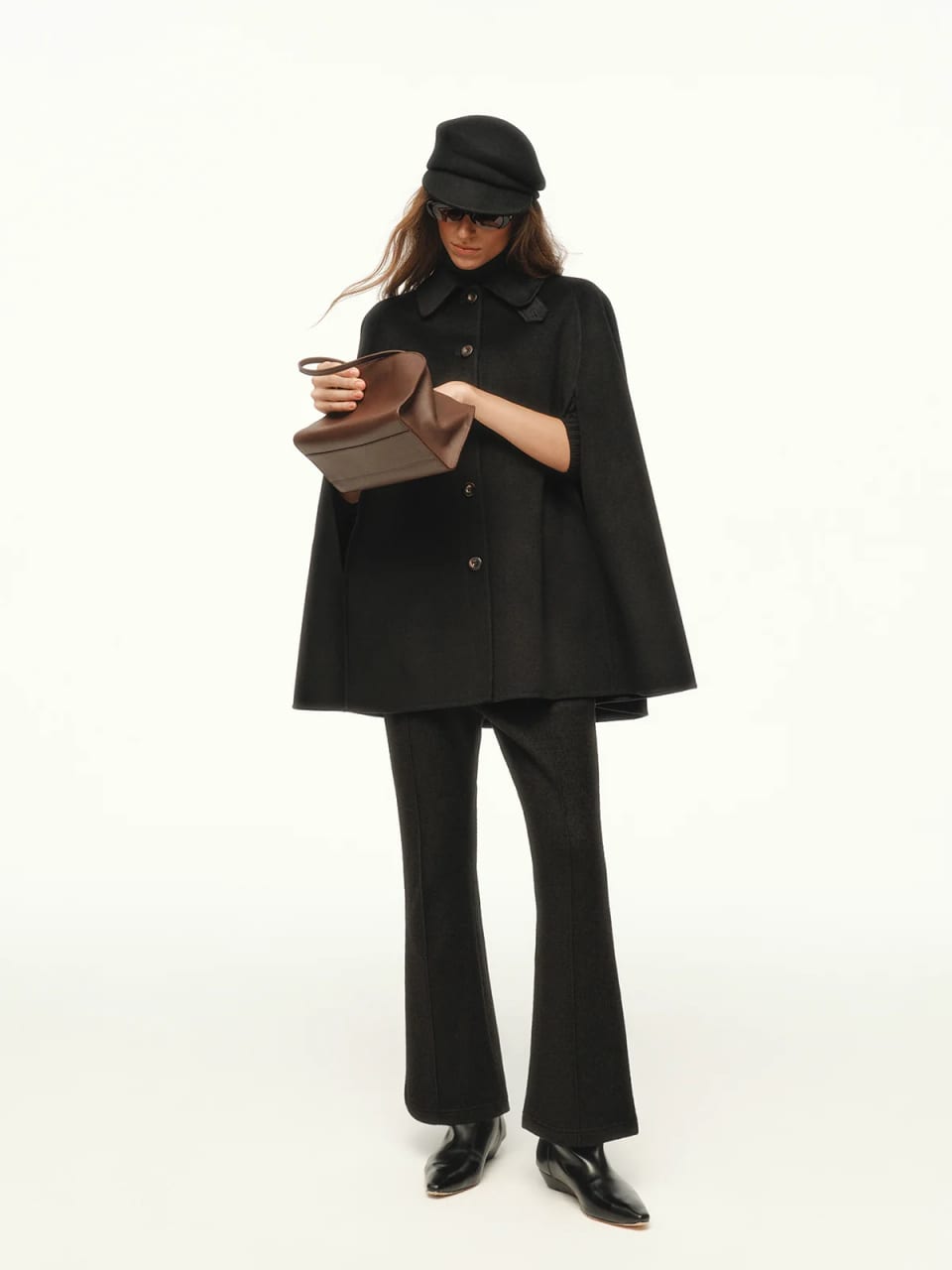 Cashmere-blend cape coat, Outerwear