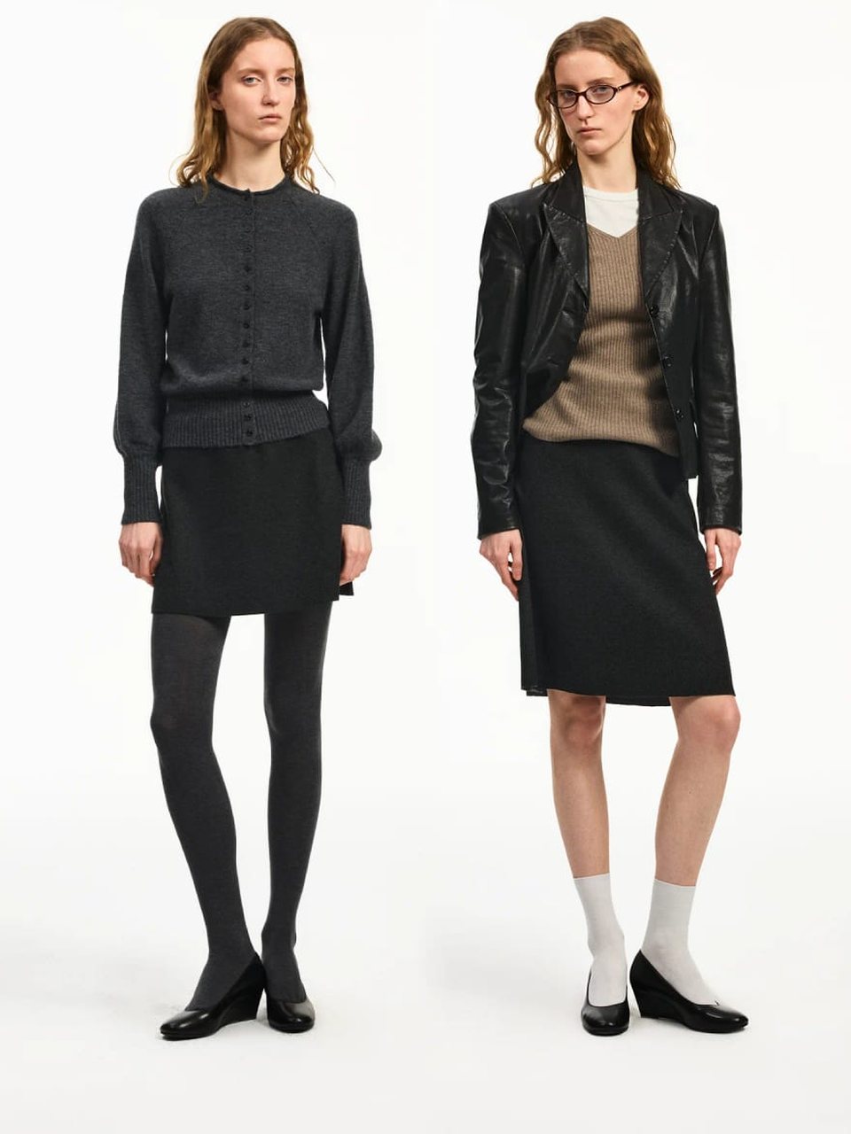 Double-face wool A-line skirt, Skirts