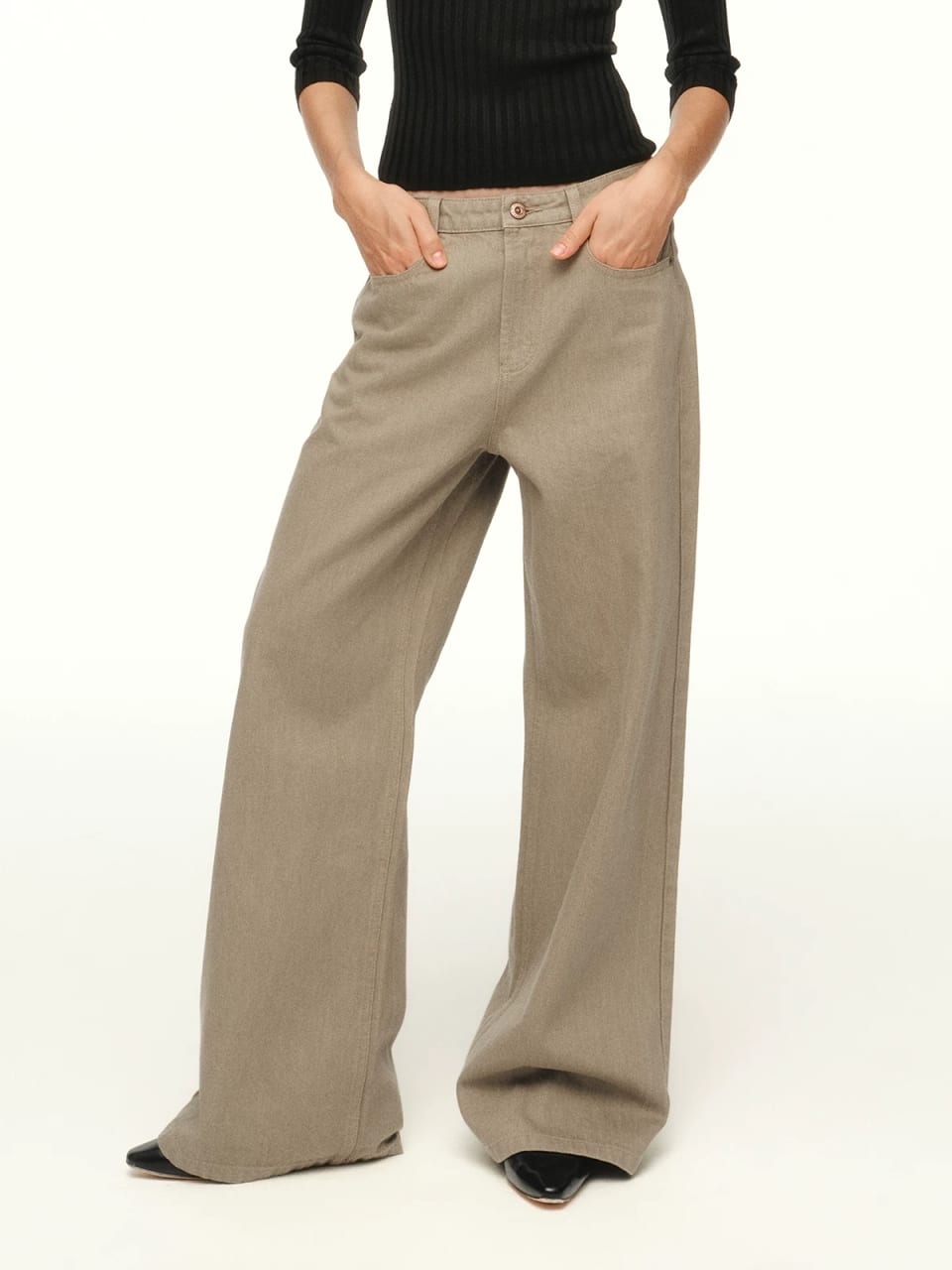 Japanese denim relaxed straight jeans, Denim
